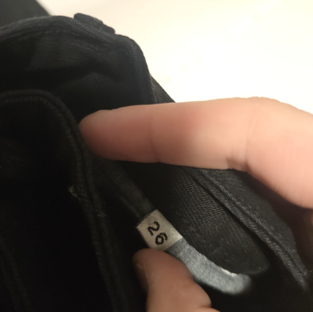 GRLFRND Black Denim Skirt Raw Hem - Picture 7 of 7